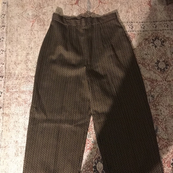 Dark Brown Vintage Patterned Trousers - Picture 2 of 6